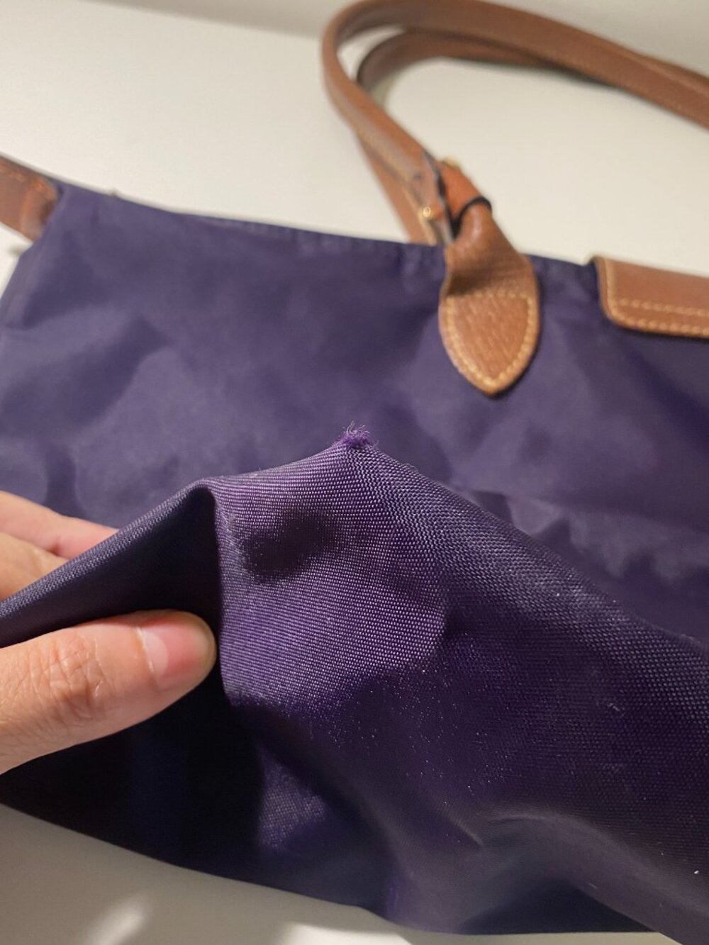 Authentic Preowned Purple Longchamp LePliage Large Tote - Picture 7 of 14